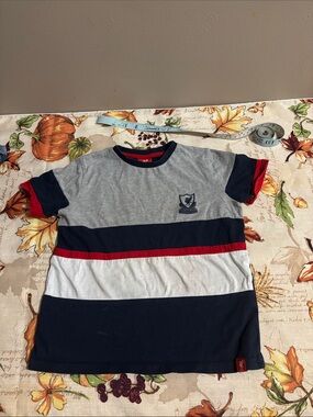 LFC Kids Colorblock Short Sleeve Tee - Grey, Navy & White
